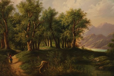 Lot 649 - A LARGE 19TH/20TH CENTURY OIL ON CANVAS
