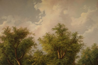 Lot 649 - A LARGE 19TH/20TH CENTURY OIL ON CANVAS
