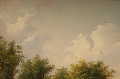 Lot 649 - A LARGE 19TH/20TH CENTURY OIL ON CANVAS