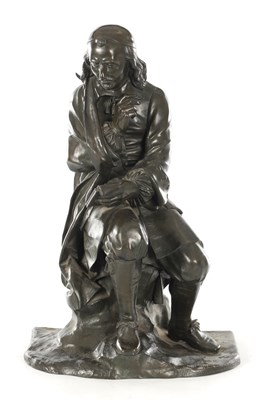 Lot 1116 - A 19TH CENTURY BRONZE FIGURE