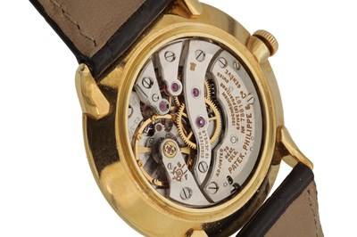 Lot 1214 - A GENTLEMAN'S VINTAGE 18CT GOLD PATEK PHILIPPE MANUAL WIND WRISTWATCH