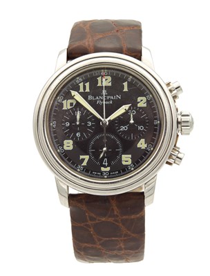Lot 1199 - A GENTLEMAN'S STAINLESS STEEL BLANCPAIN FLYBACK CHRONOGRAPH WRISTWATCH