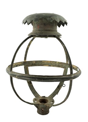 Lot 1071 - A 19TH CENTURY COPPER LANTERN FRAME