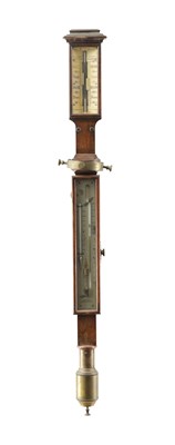 Lot 1413 - WHYTE, THOMSON & CO. GLASGOW. A 19TH CENTURY ROSEWOOD MARINE BAROMETER SYMPIESOMETER