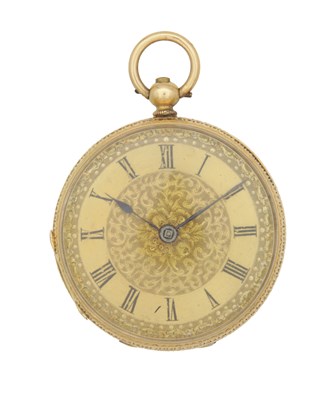 Lot 1246 - AN 18CT GOLD HALF HUNTER DRESS WATCH