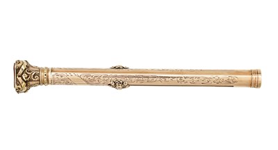Lot 382 - A LATE 19TH CENTURY 9CT ROSE GOLD DRESS DUAL INK PEN / PENCIL
