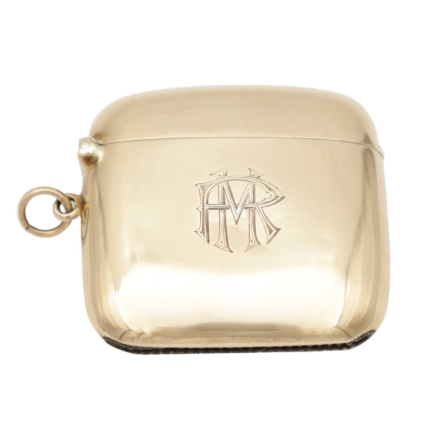 Lot 333 - A 9CT ROSE GOLD VESTA CASE