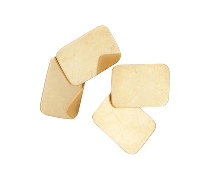 Lot 281 - A PAIR OF 9CT ROSE GOLD CUFF LINKS