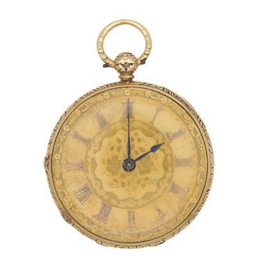 Lot 1183 - AN 18CT GOLD GENTLEMEN'S HALF HUNTER DRESS WATCH