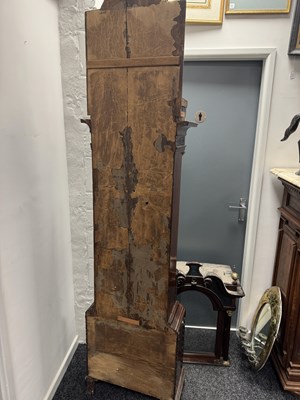 Lot 1315 - THOMAS RICHARDSON, WEVERHAM. A GEORGE III FLAMED MAHOGANY QUARTER CHIMING LONGCASE CLOCK WITH RARE YEAR CALENDAR