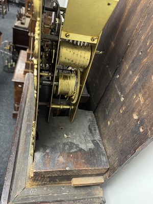 Lot 1315 - THOMAS RICHARDSON, WEVERHAM. A GEORGE III FLAMED MAHOGANY QUARTER CHIMING LONGCASE CLOCK WITH RARE YEAR CALENDAR