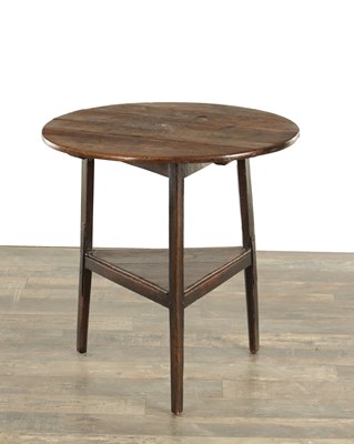 Lot 1463 - AN 18TH CENTURY ELM CRICKET TABLE
