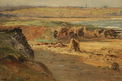 Lot 745 - FRANK THOMAS CARTER (1853-1934) A LATE 19TH / EARLY 20TH CENTURY OIL ON CANVAS OF SOUTH SHIELDS