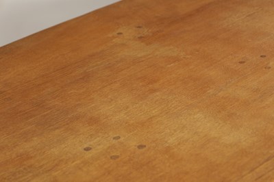 Lot 1490 - A RARE ROBERT MOUSEMAN THOMPSON SPECIAL ORDER OAK REFECTORY TABLE