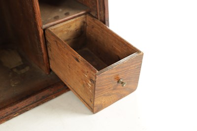 Lot 1662 - A GOOD EARLY 18TH CENTURY ELM HANGING SPICE CABINET