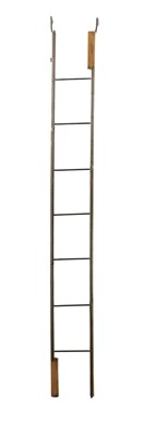 Lot 1644 - A SET OF ASH AND IRON FOLDING TRENCH STEP LADDERS