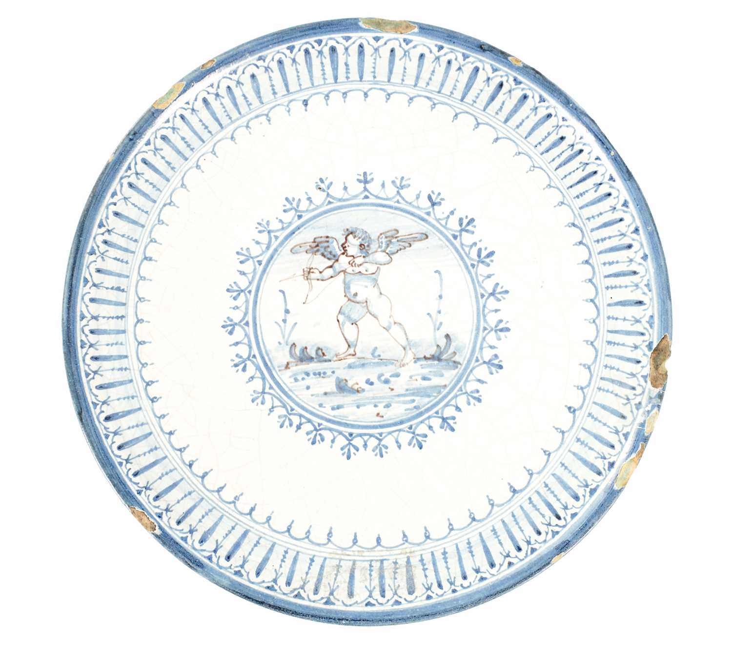 Lot 61 - AN 18TH CENTURY DELFTWARE TAZZA