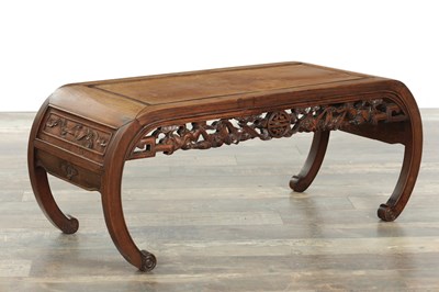 Lot 465 - A LATE 19TH CENTURY CHINESE HARDWOOD OPIUM TABLE
