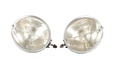Lot 1066 - A PAIR OF FRENCH 1930'S MARCHAL VINTAGE CAR HEADLAMPS
