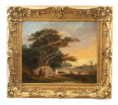 Lot 659 - A 19TH CENTURY OIL ON CANVAS LANDSCAPE PAINTING