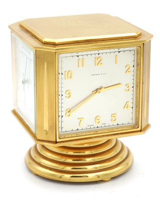 Lot 1333 - A MID 20TH CENTURY TIFFANY & CO. LACQUERED BRASS DESK COMPENDIUM