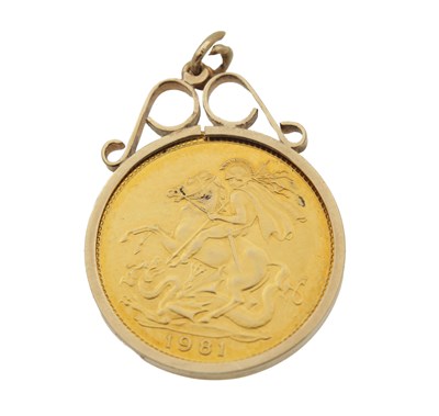 Lot 387 - A RARE 1981 PRINCE CHARLES AND LADY DIANA SPENCER GOLD SOVEREIGN