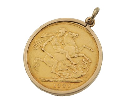 Lot 358 - AN 1887 QUEEN VICTORIA GOLD SOVEREIGN