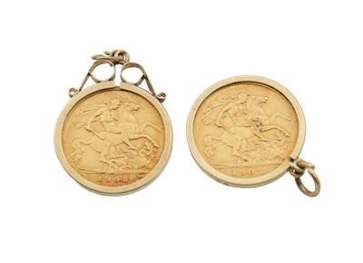 Lot 258 - TWO EDWARD VII GOLD HALF SOVEREIGNS DATED 1905, AND 1907