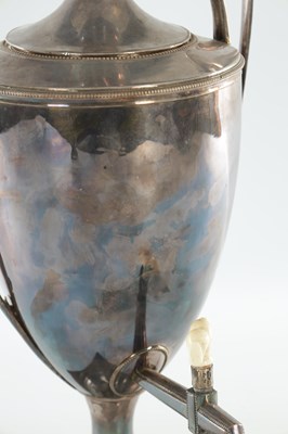Lot 145 - A SILVER PLATED REGENCY TEA URN