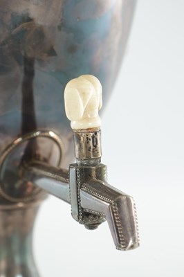 Lot 145 - A SILVER PLATED REGENCY TEA URN
