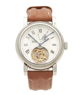 Lot 1232 - A BHI 151 STAINLESS STEEL TOURBILLON GENTLEMAN’S WRISTWATCH