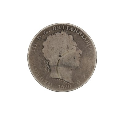 Lot 359 - A GEORGE III SILVER CROWN COIN 1820
