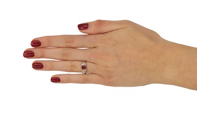 Lot 251 - A 15CT GOLD RUBY AND DIAMOND RING