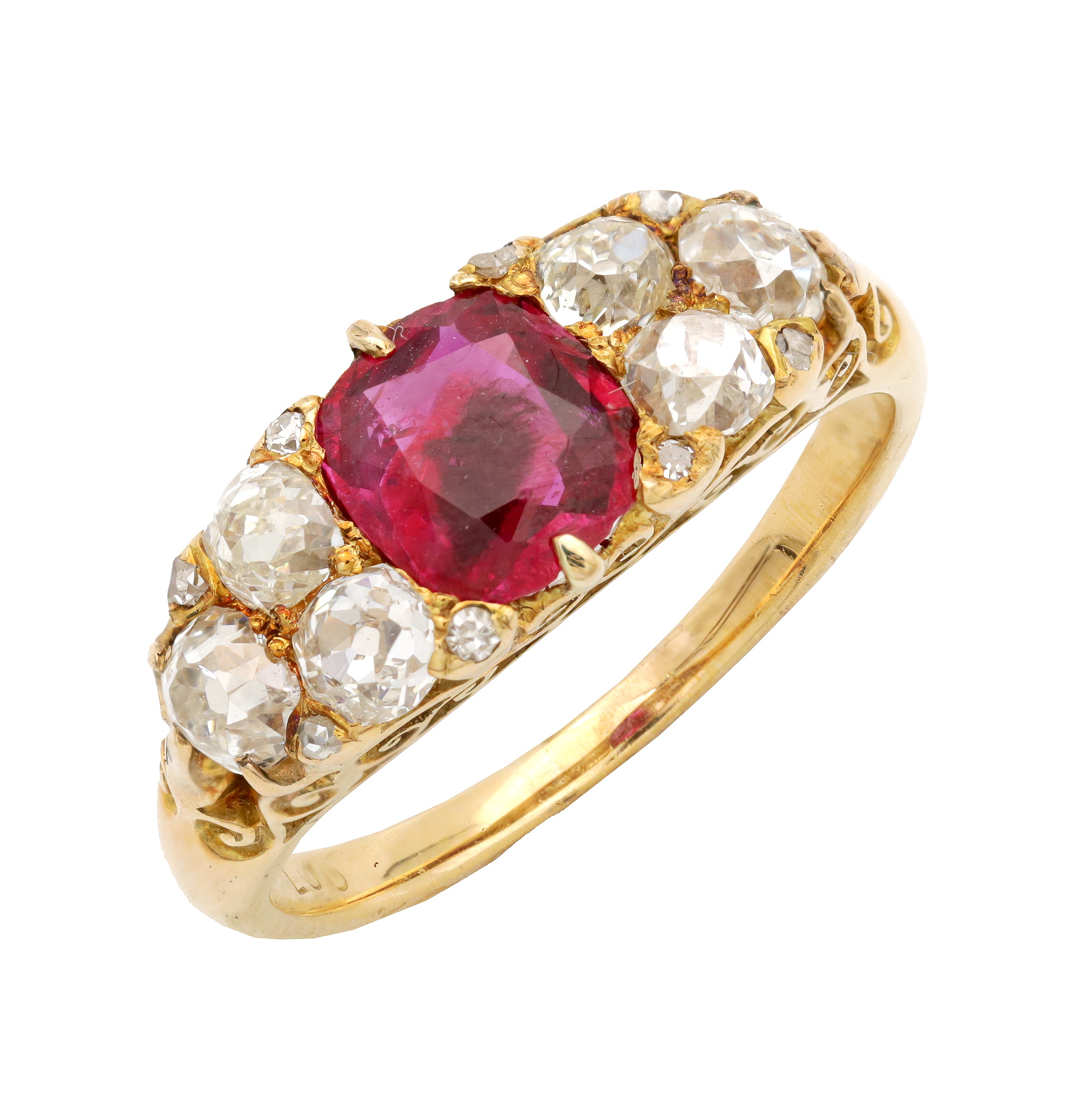 15 carat gold ruby and diamond ring sold by Hutchinson Scott