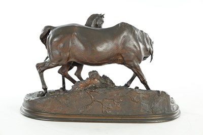 Lot 908 - AFTER P.J.MENE A GOOD 19TH CENTURY BRONZE ANIMALIA SCULPTURE