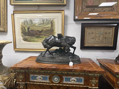 Lot 908 - AFTER P.J.MENE A GOOD 19TH CENTURY BRONZE ANIMALIA SCULPTURE