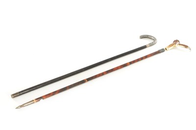 Lot 873 - TWO 19TH CENTURY WALKING STICKS