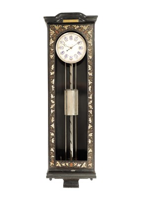 Lot 1346 - A RARE 19TH CENTURY SWISS YEAR GOING GRAVITY WALL CLOCK
