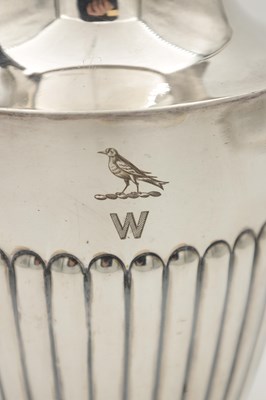 Lot 105 - A EDWARDIAN SHEFFIELD SILVER COFFEE POT