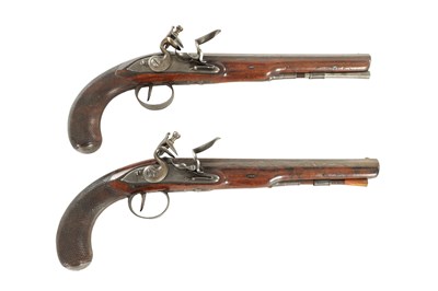 Lot 609 - WOGDON, LONDON. A FINE CASED PAIR OF EARLY 19TH CENTURY FLINTLOCK DUELLING PISTOLS