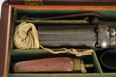 Lot 623 - W & J RIGBY, DUBLIN. A RARE MID 19TH CENTURY IRISH CASED PERCUSSION PEPPERBOX REVOLVER