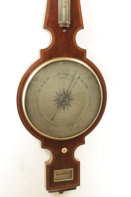 Lot 1281 - JOSEPH POZZI, ROCHDALE. AN OVERSIZED REGENCY 14" DIAL WHEEL BAROMETER