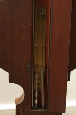 Lot 1281 - JOSEPH POZZI, ROCHDALE. AN OVERSIZED REGENCY 14" DIAL WHEEL BAROMETER