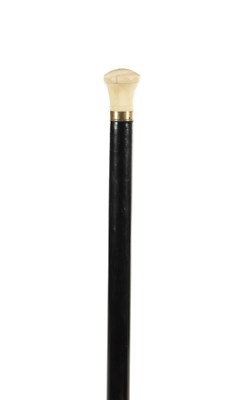 Lot 838 - A 19TH CENTURY GAMBLER OR GAMING WALKING CANE