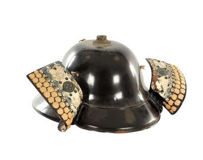 Lot 479 - A MEIJI PERIOD JAPANESE SAMURAI FIREMAN'S KABUTO HELMET