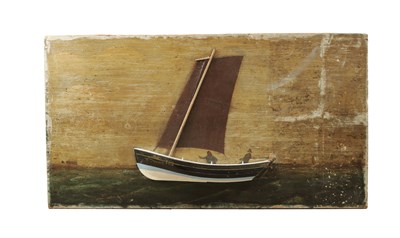 Lot 1141 - A 19TH CENTURY PAINTED DIORAMA