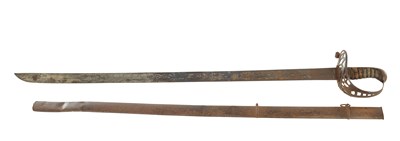 Lot 617 - A 1796 HEAVY CAVALRY OFFICERS SWORD