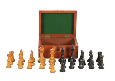Lot 985 - A 19TH CENTURY SAUNTON CHESS SET