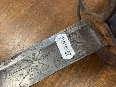 Lot 610 - AN 18TH CENTURY 1788 PATTERN HEAVY CAVALRY OFFICERS' SWORD