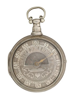 Lot 1175 - BRADSHAE & RYLEY, COVENTRY. AN 18TH CENTURY SILVER PAIR CASED VERGE POCKET WATCH